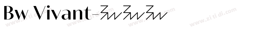 Bw Vivant字体转换
